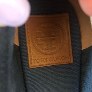 Tory Burch peep toe wedges.